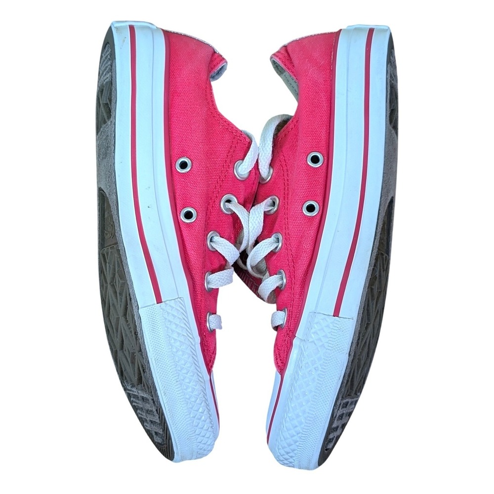 Converse All Star US 6 Women's Pink & Silver Low Top Sneakers Fold Over Tongue - Picture 9 of 9